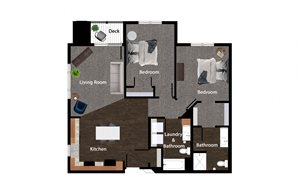 Two Bedroom End Connex Apartments in St. Michael, MN